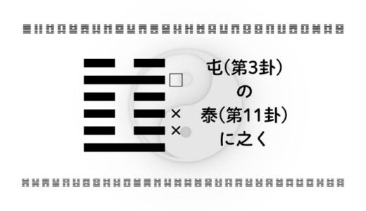 「屯(第3卦)の泰(第11卦)に之く」：混乱を超えて、調和と繁栄へ進む道