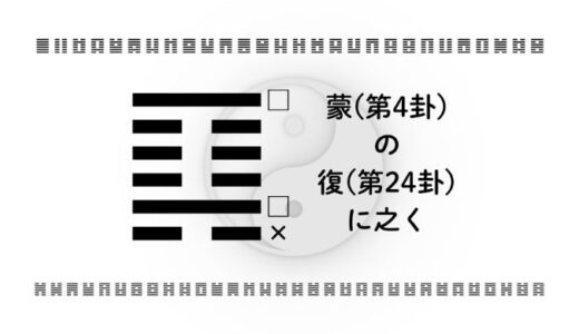 「蒙(第4卦)の復(第24卦)に之く」：迷いの中から本来の自分へ戻るための智慧