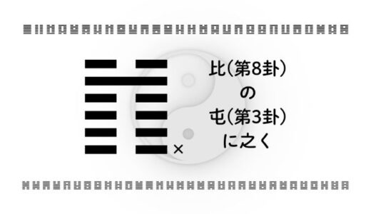 比(第8卦)の屯(第3卦)に之く：易経が示す、新しい関係の土台を整える視点